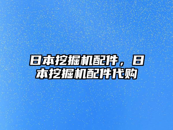 日本挖掘機配件，日本挖掘機配件代購