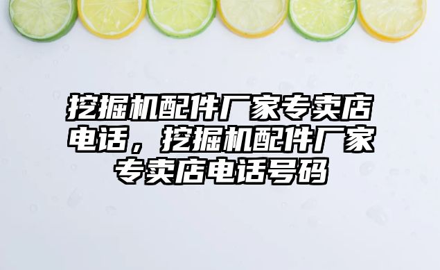 挖掘機(jī)配件廠家專賣店電話，挖掘機(jī)配件廠家專賣店電話號(hào)碼