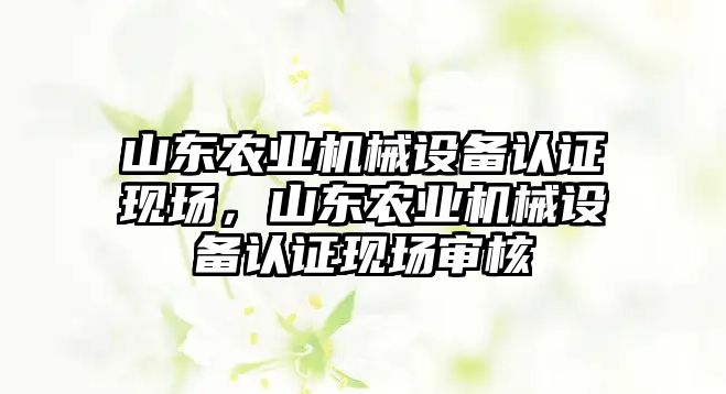 山東農(nóng)業(yè)機(jī)械設(shè)備認(rèn)證現(xiàn)場，山東農(nóng)業(yè)機(jī)械設(shè)備認(rèn)證現(xiàn)場審核