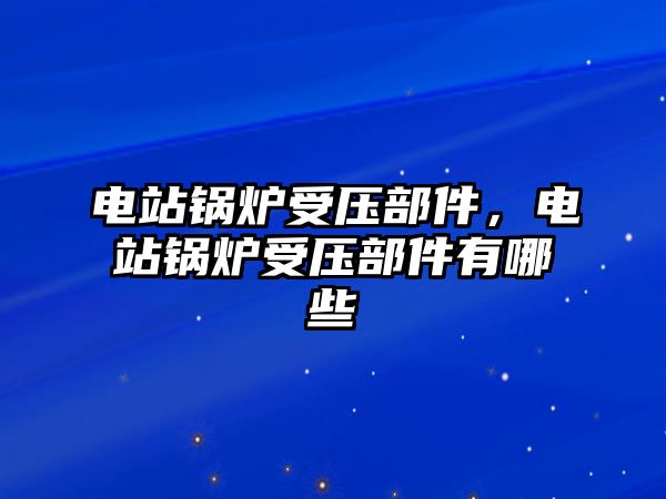 電站鍋爐受壓部件，電站鍋爐受壓部件有哪些