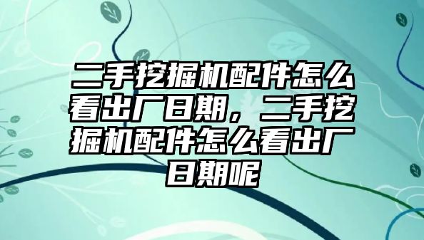 二手挖掘機配件怎么看出廠日期，二手挖掘機配件怎么看出廠日期呢