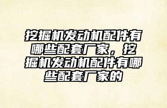 挖掘機發(fā)動機配件有哪些配套廠家，挖掘機發(fā)動機配件有哪些配套廠家的