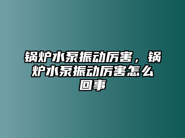 鍋爐水泵振動厲害，鍋爐水泵振動厲害怎么回事